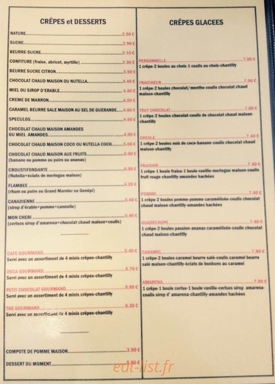 Aux crêpes gourmandes — carte page 2