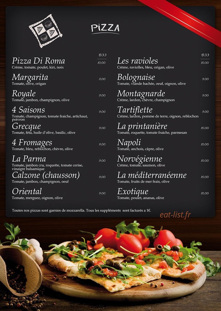 Burger bar — carte page 2