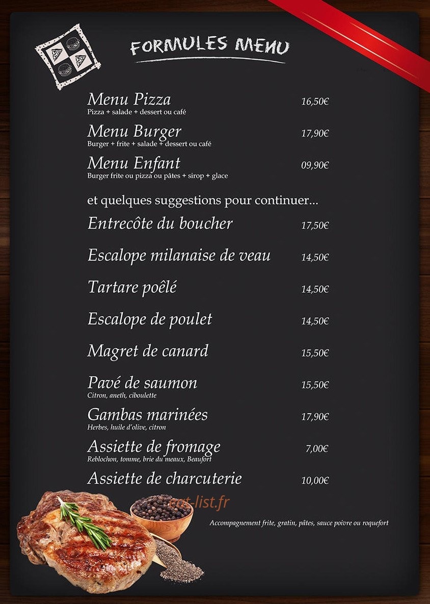 Burger bar — carte page 4