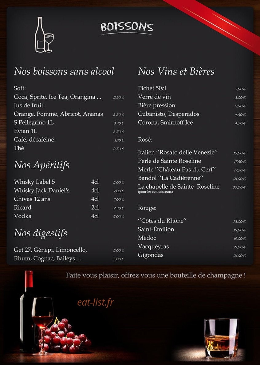 Burger bar — carte page 5