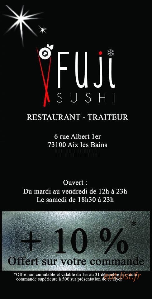 Fuji Sushi — carte page 1