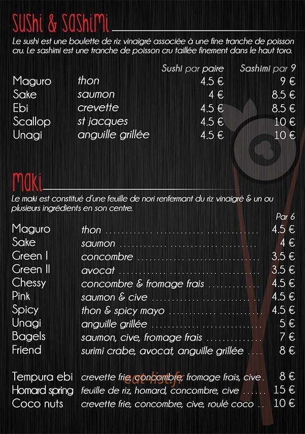 Fuji Sushi — carte page 3