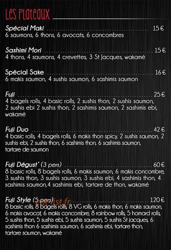 Fuji Sushi — carte page 5