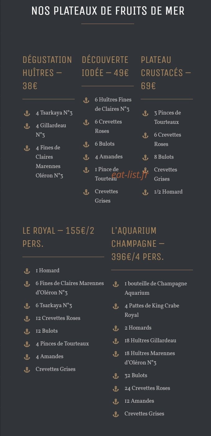 L'Aquarium — carte page 10