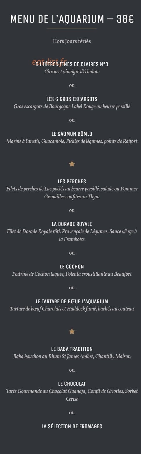 L'Aquarium — carte page 8