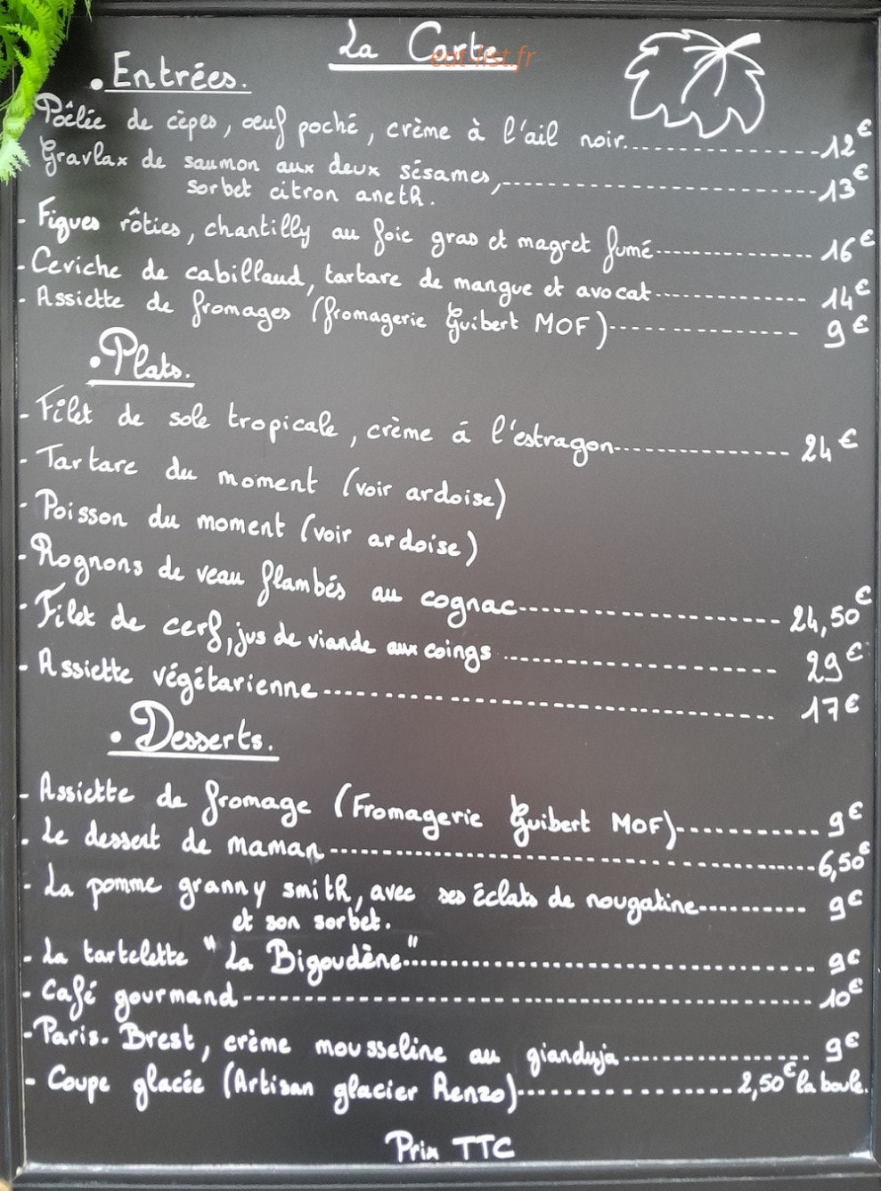 L'evasion — carte page 1