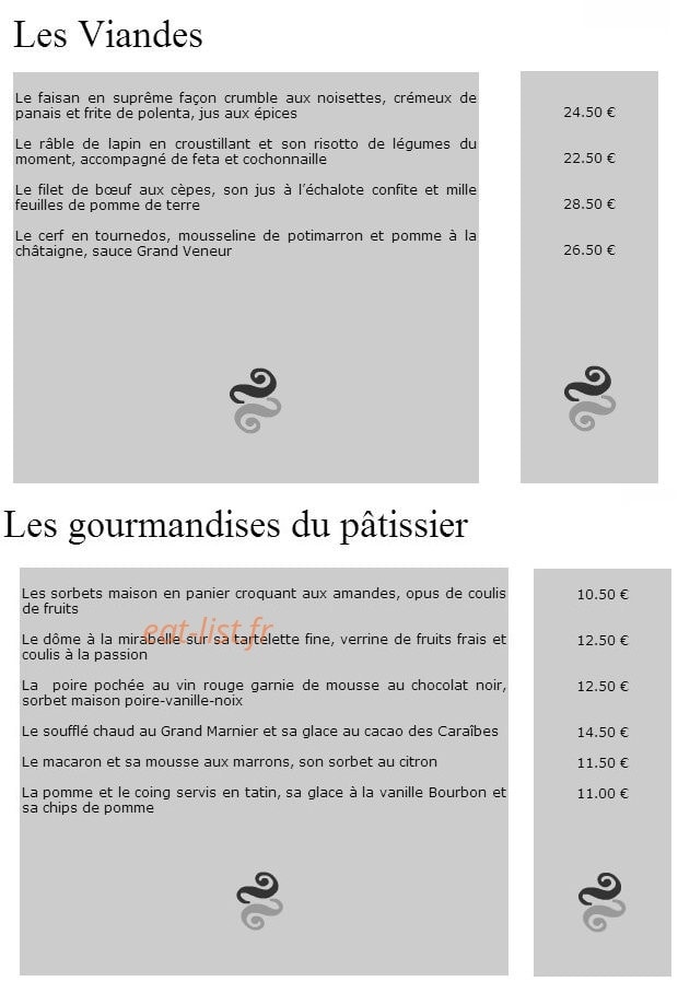La bonne fourchette — carte page 2