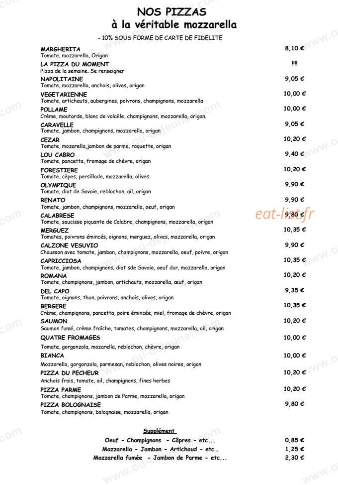 La Caravelle — carte page 2