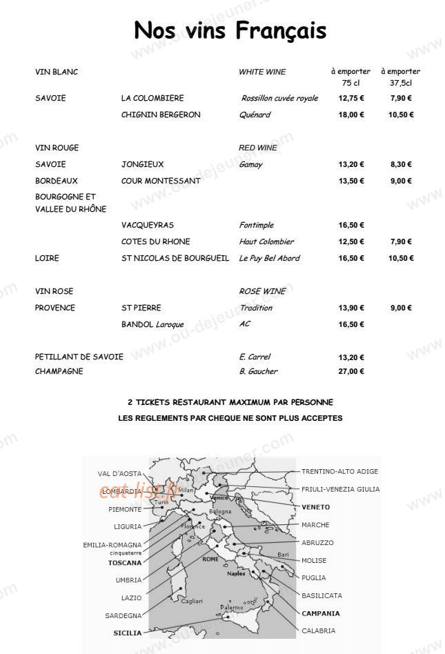 La Caravelle — carte page 4