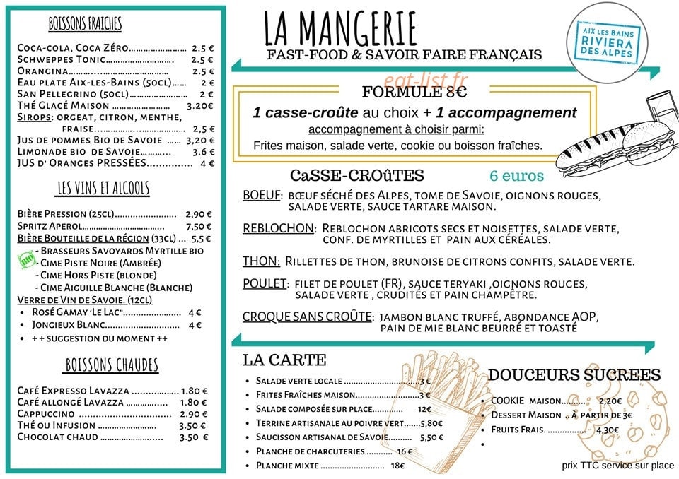 La Mangerie — carte page 1
