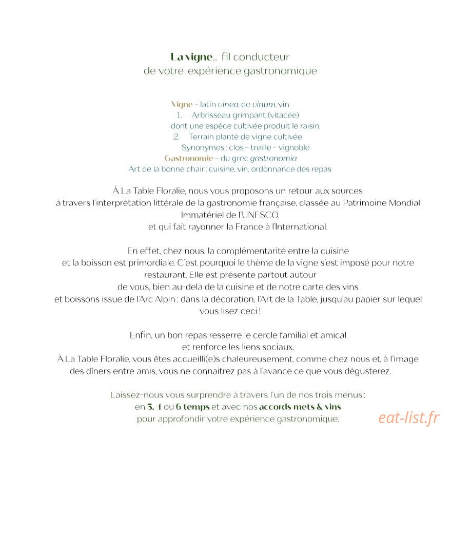 La Table Floralie — carte page 3
