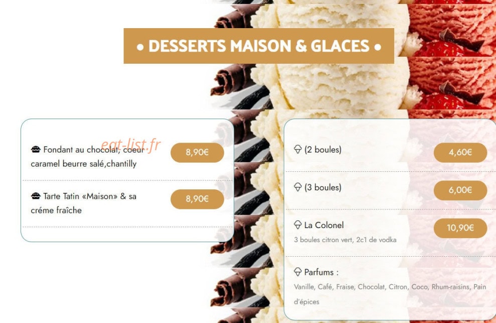 Le davy’s — carte page 9