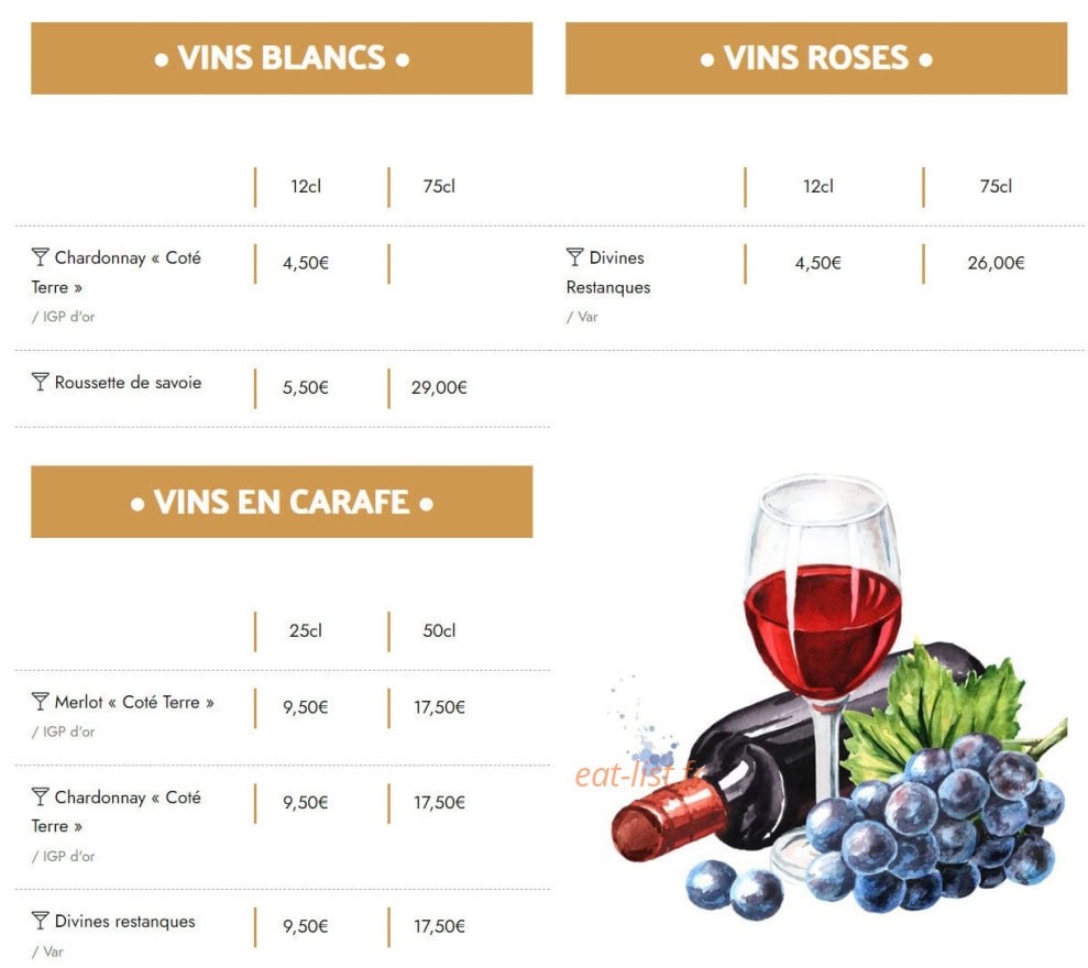 Le davy’s — carte page 8