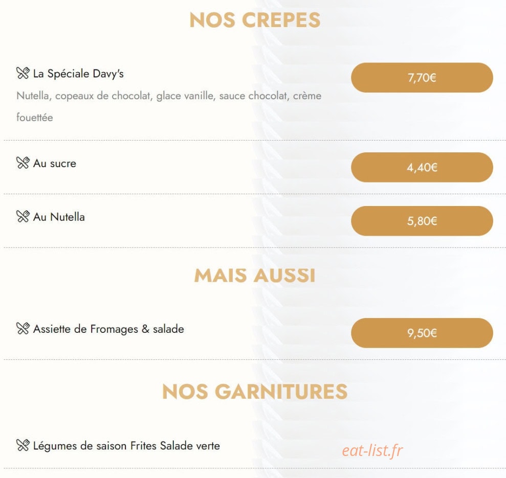 Le davy’s — carte page 4