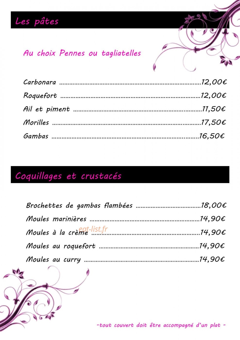 Le For You — carte page 5