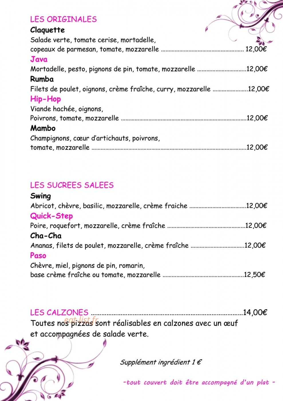 Le For You — carte page 7