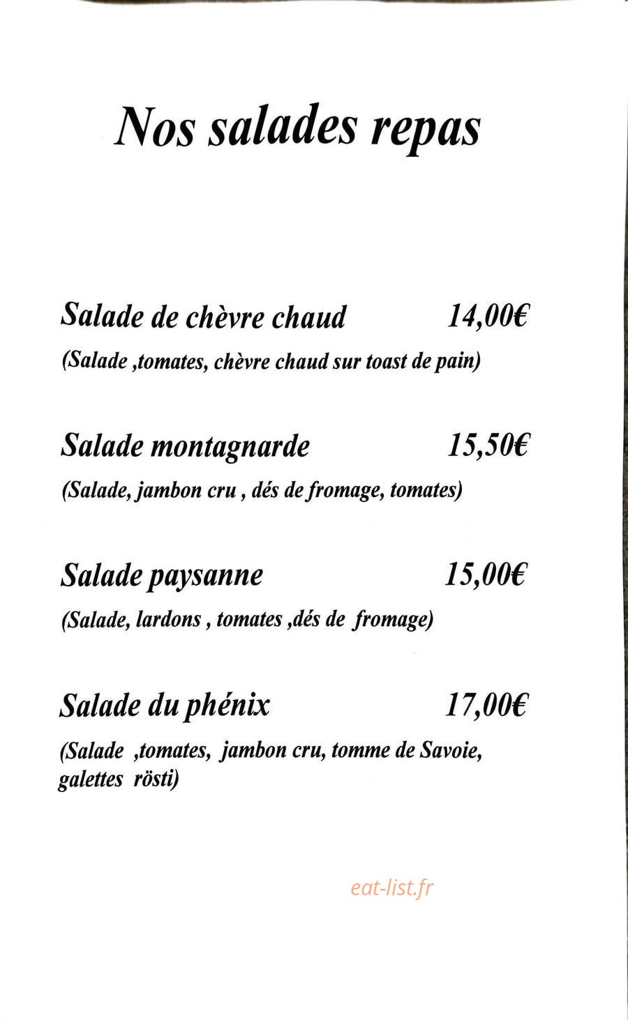 Le Phenix — carte page 2