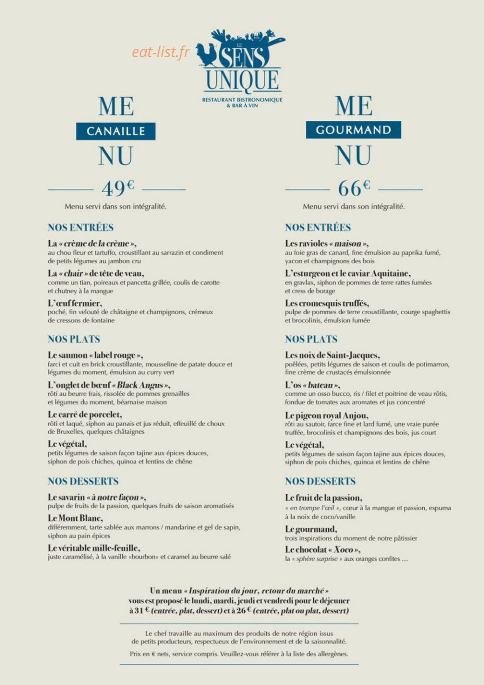 Le Sens Unique — carte page 3