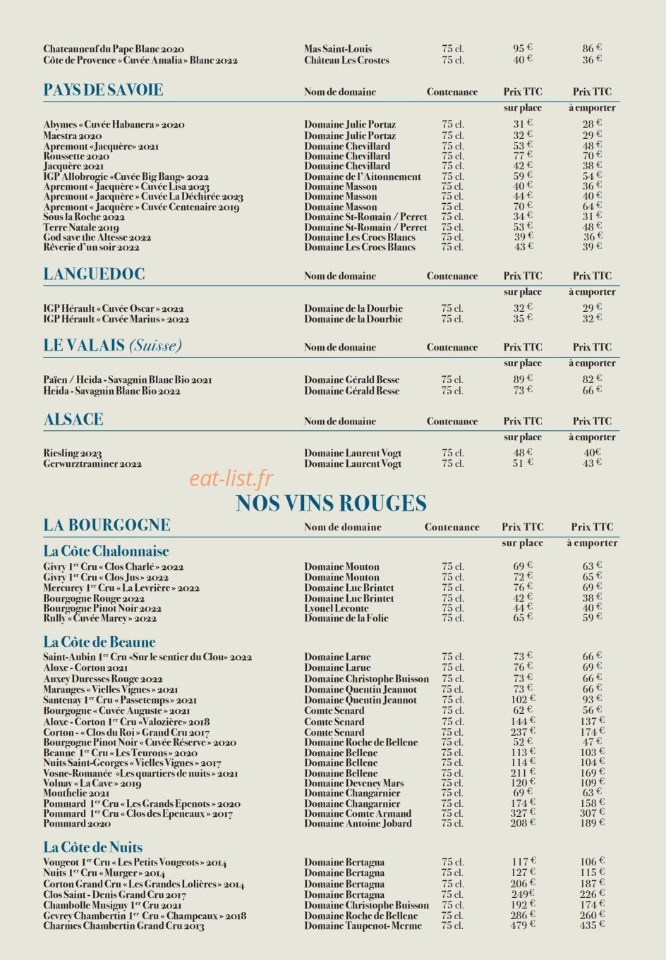 Le Sens Unique — carte page 5