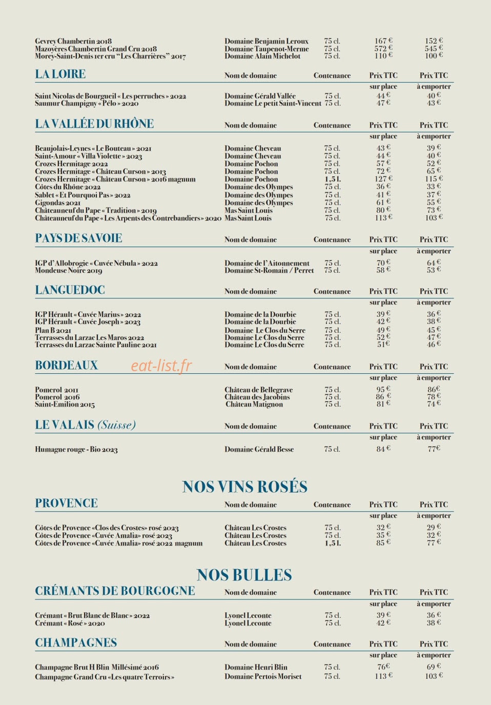 Le Sens Unique — carte page 6