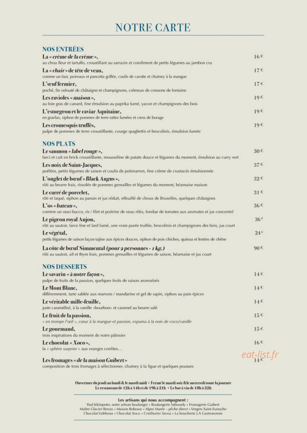 Le Sens Unique — carte page 2