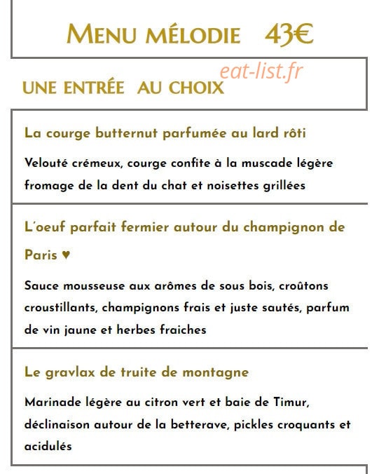 Mélodie Gourmande — carte page 4