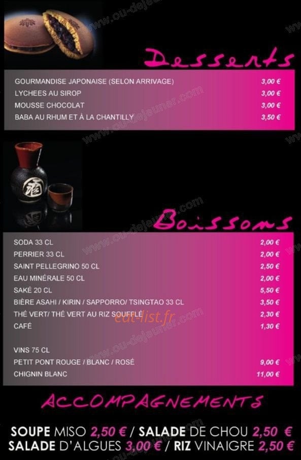 Okiddo sushi — carte page 8