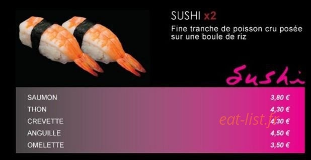 Okiddo sushi — carte page 3