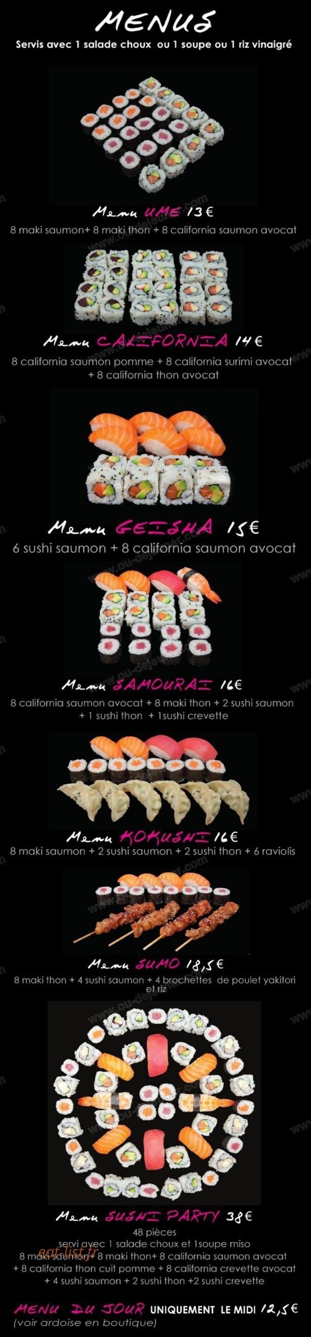 Okiddo sushi — carte page 9