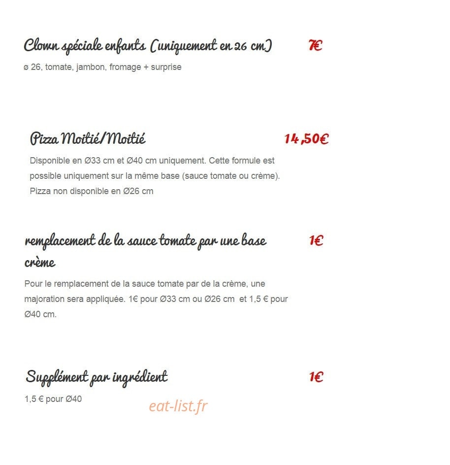 Pizza Chic — carte page 9
