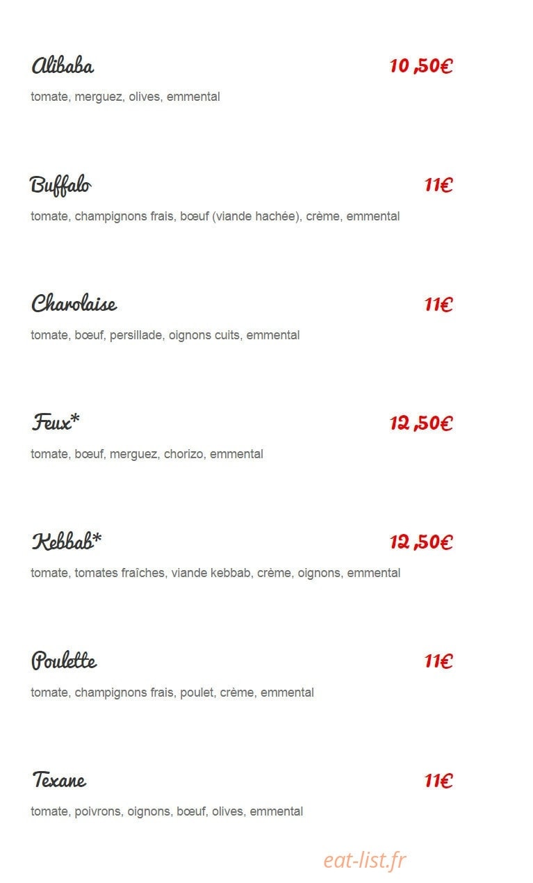 Pizza Chic — carte page 7