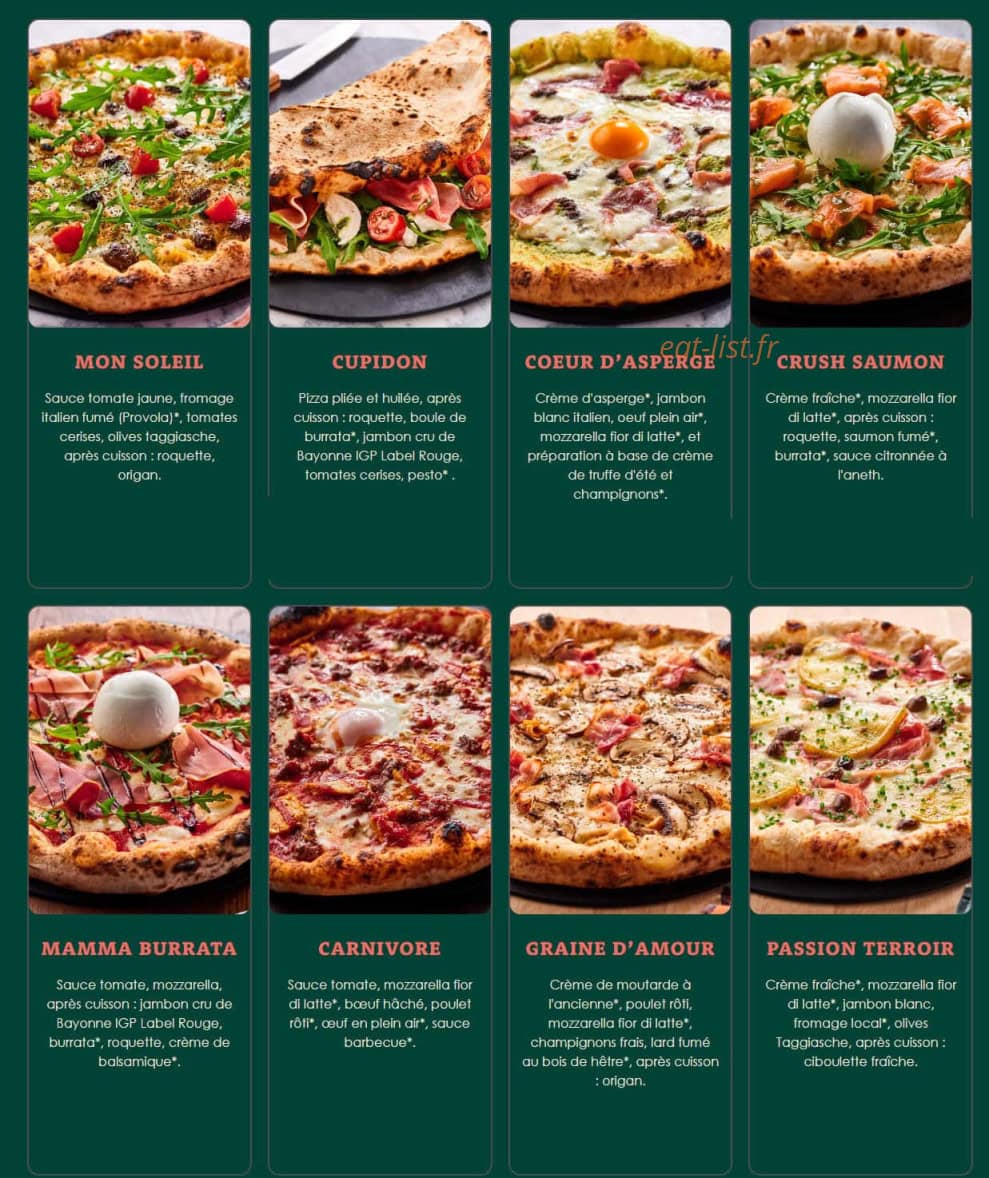 Pizza Cosy — carte page 1