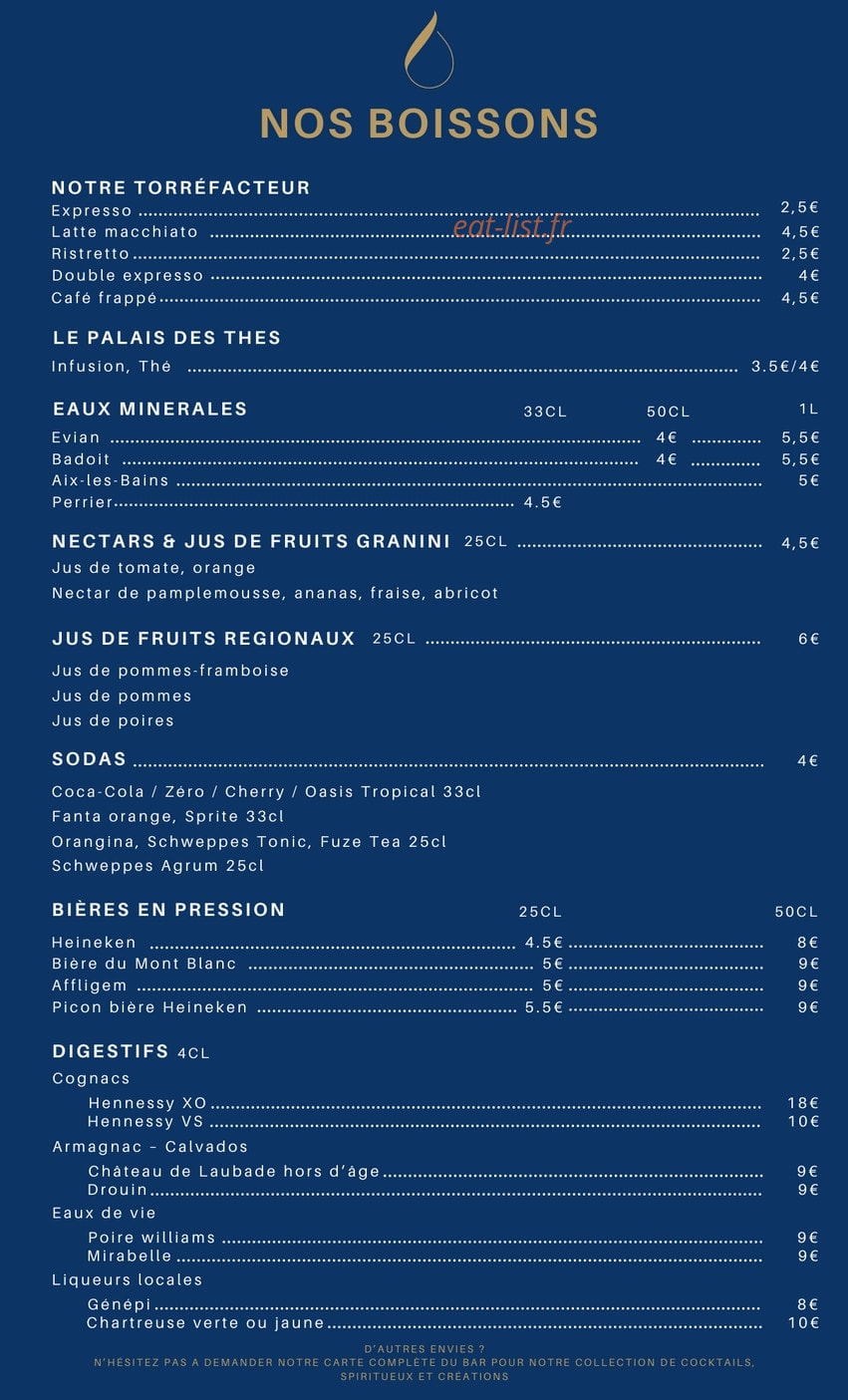 Restaurant Biõz — carte page 4