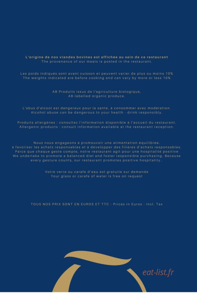 Restaurant Biõz — carte page 6