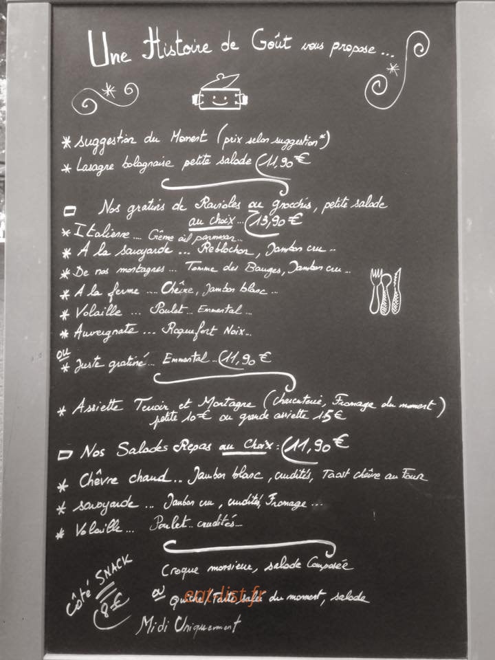 Une histoire de gout — carte page 1