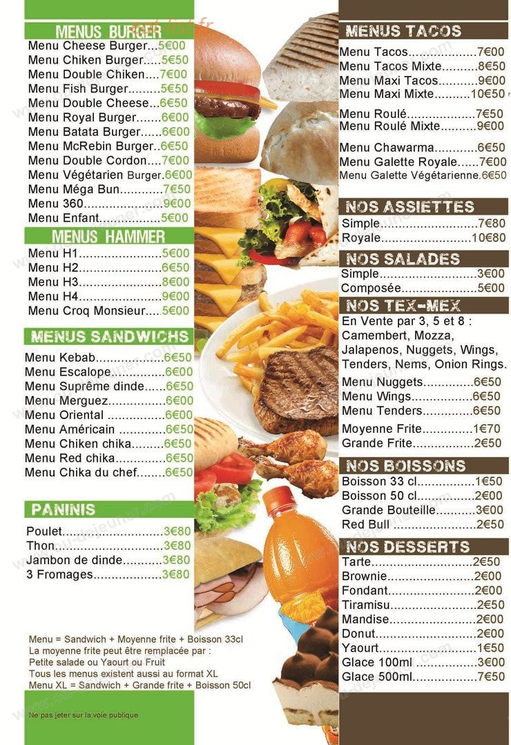 Very Food — carte page 3