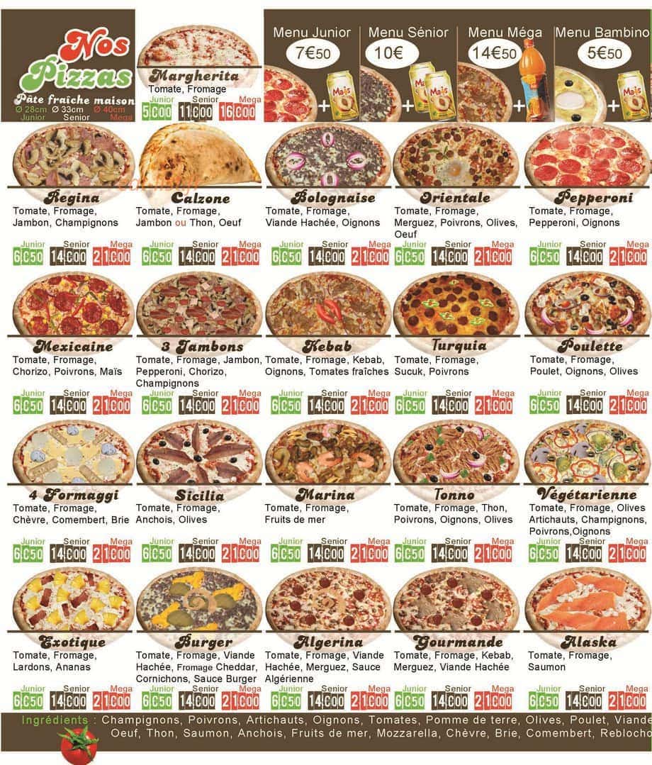 Very Food — carte page 1