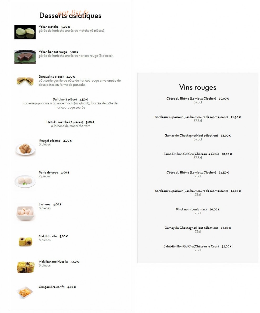 Yoshi Sushi — carte page 7