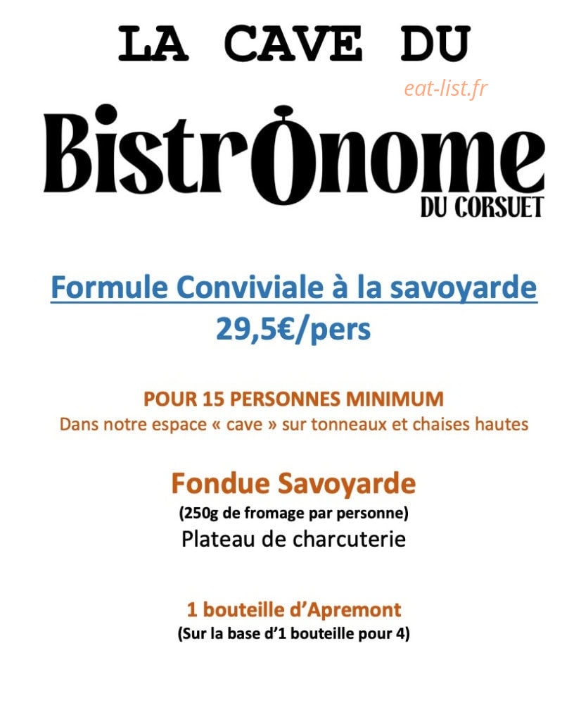 Bistronome du Corsuet — carte page 2