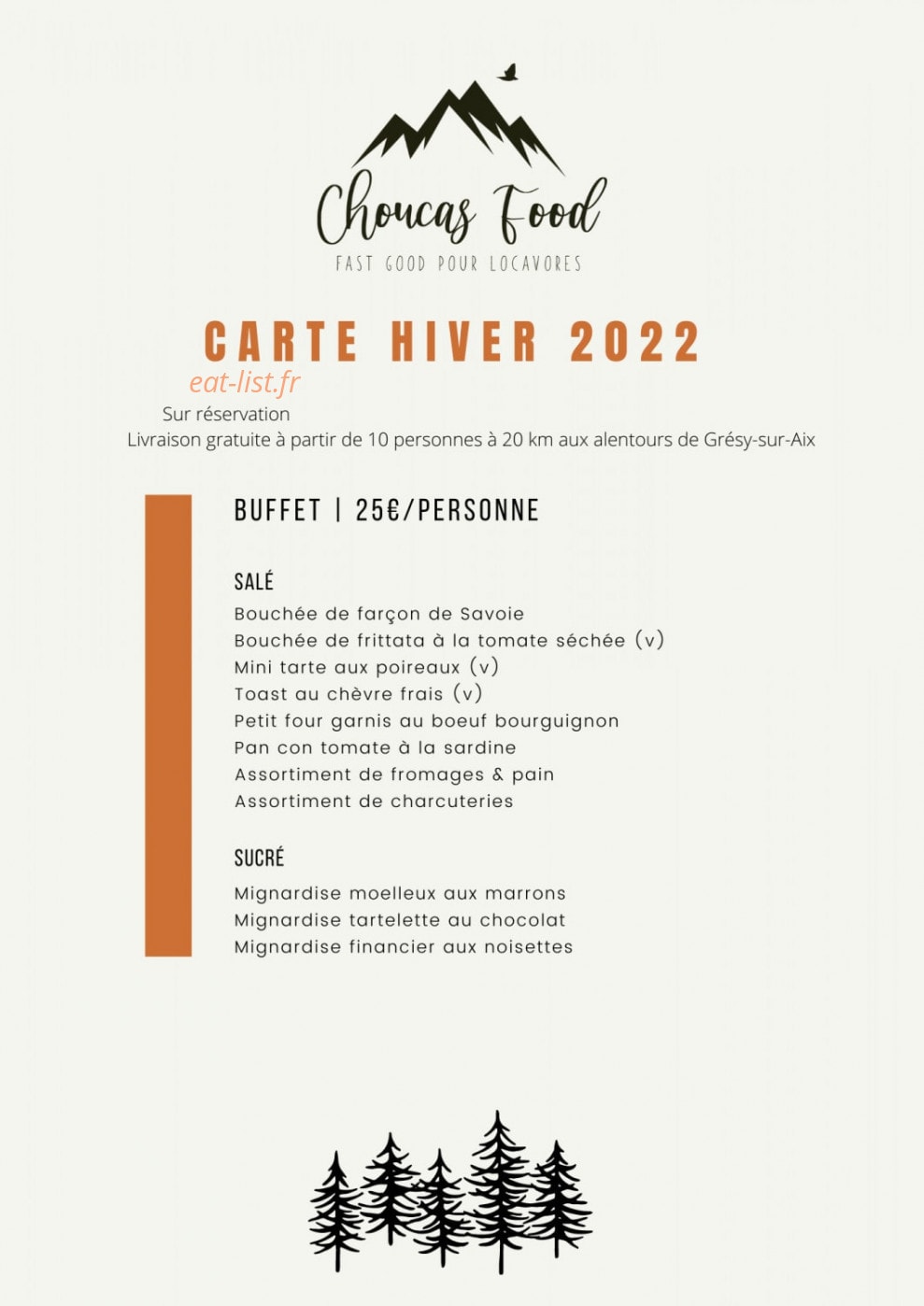 Choucas Food — carte page 2