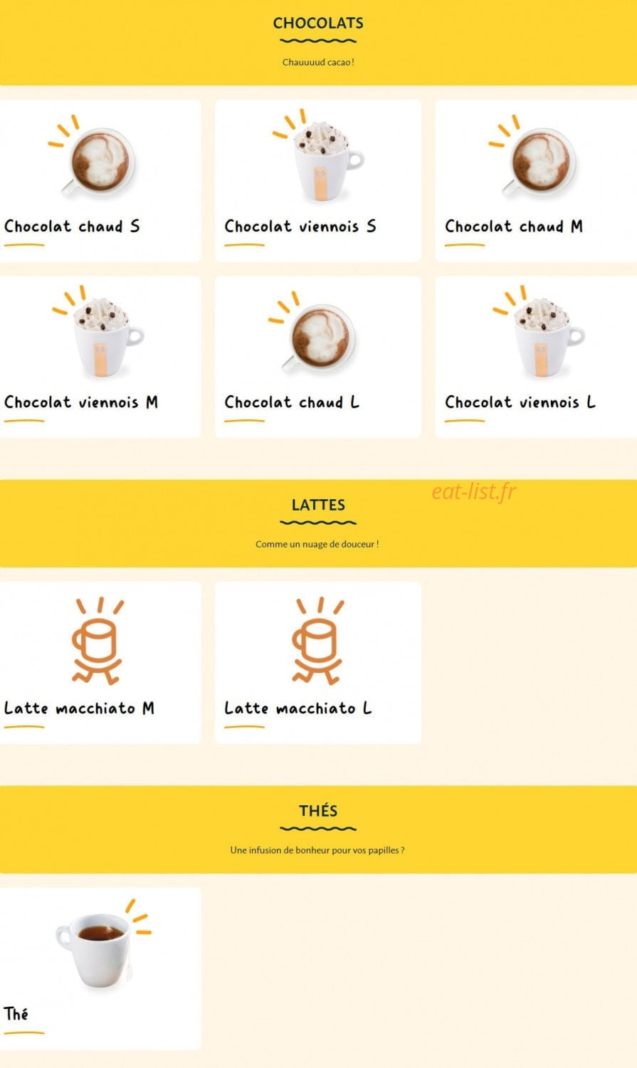 La Croissanterie — carte page 16