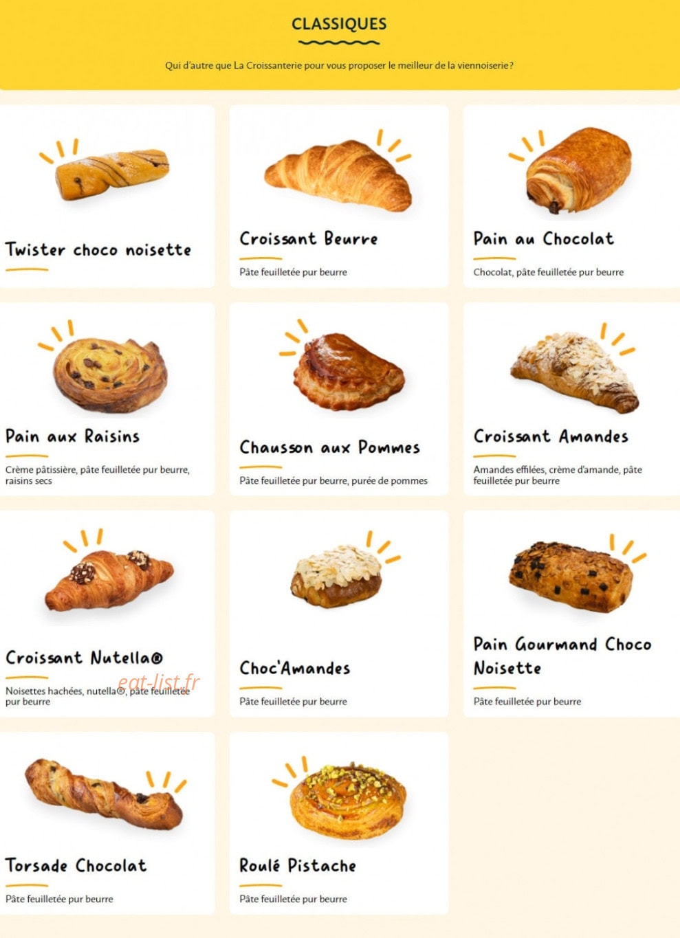 La Croissanterie — carte page 9