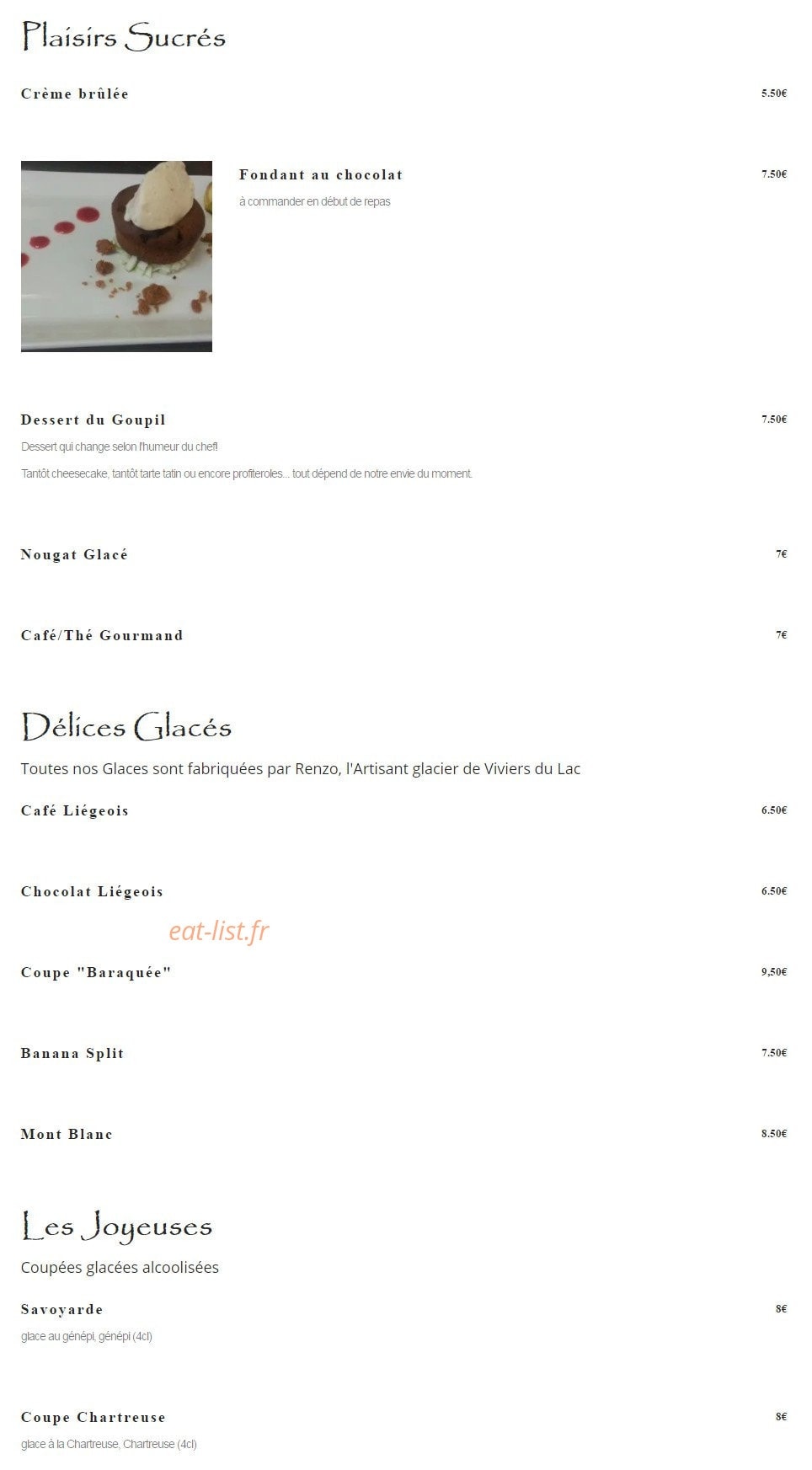 Le Coulant Baraqué — carte page 5