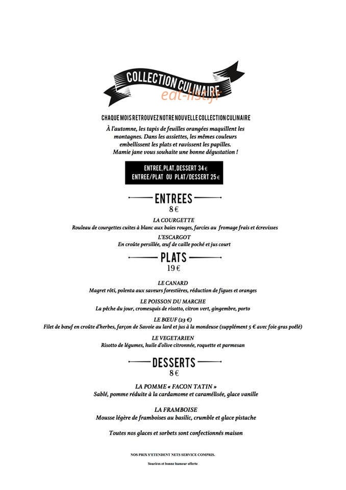 Mamie jane — carte page 1