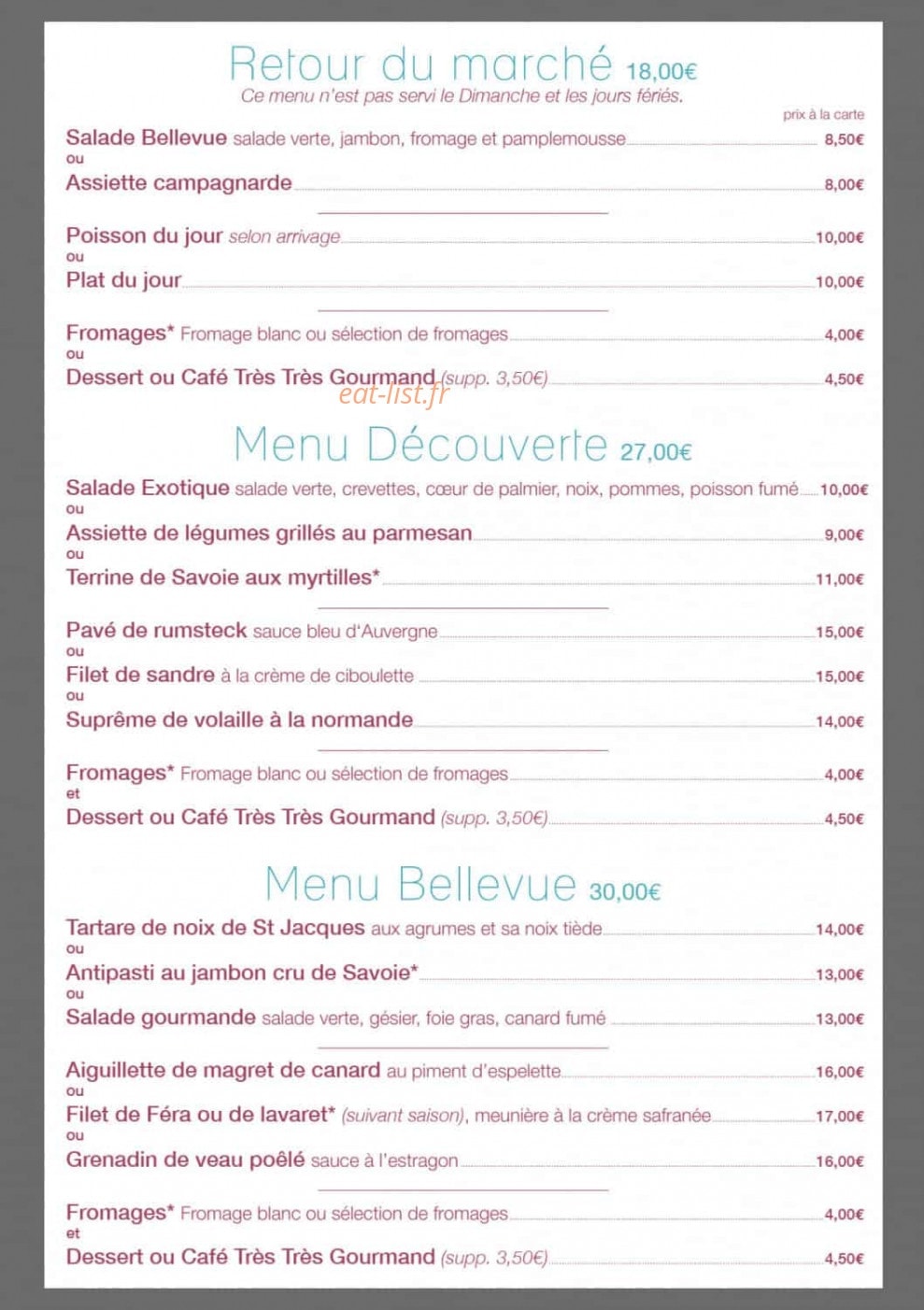 Bellevue — carte page 2