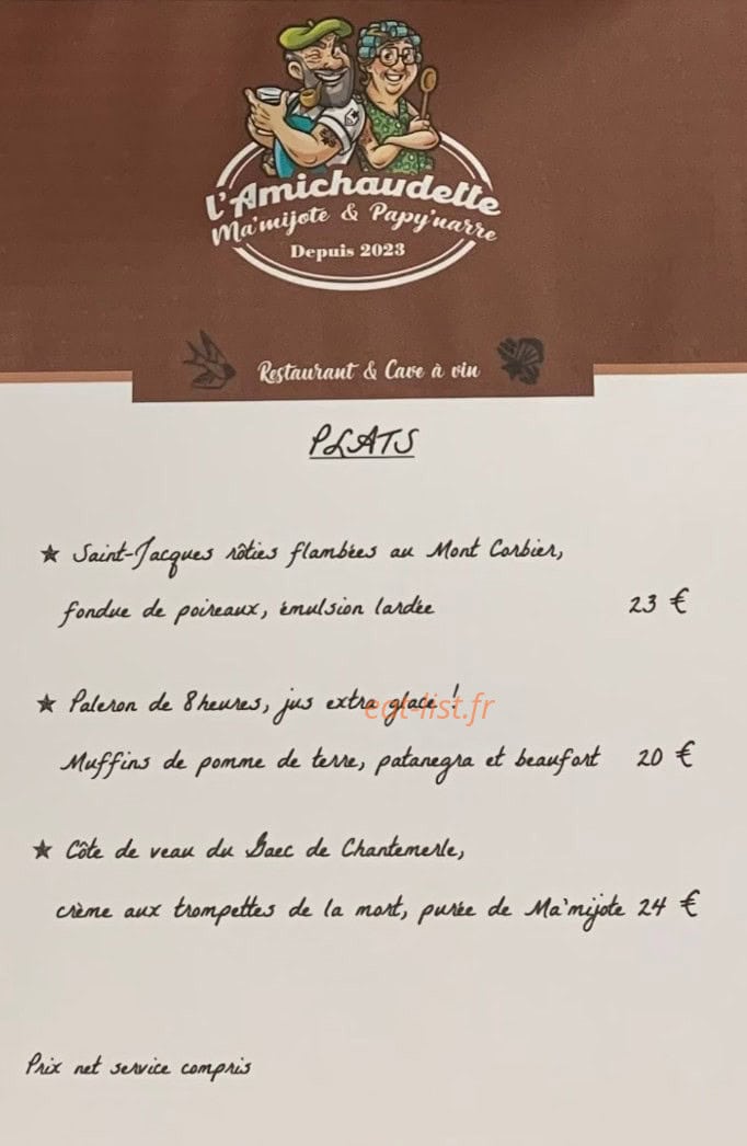 L' amichaudette — carte page 2