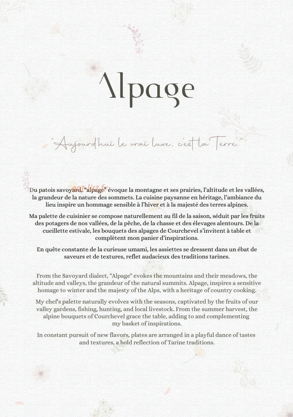 Alpage — carte page 2