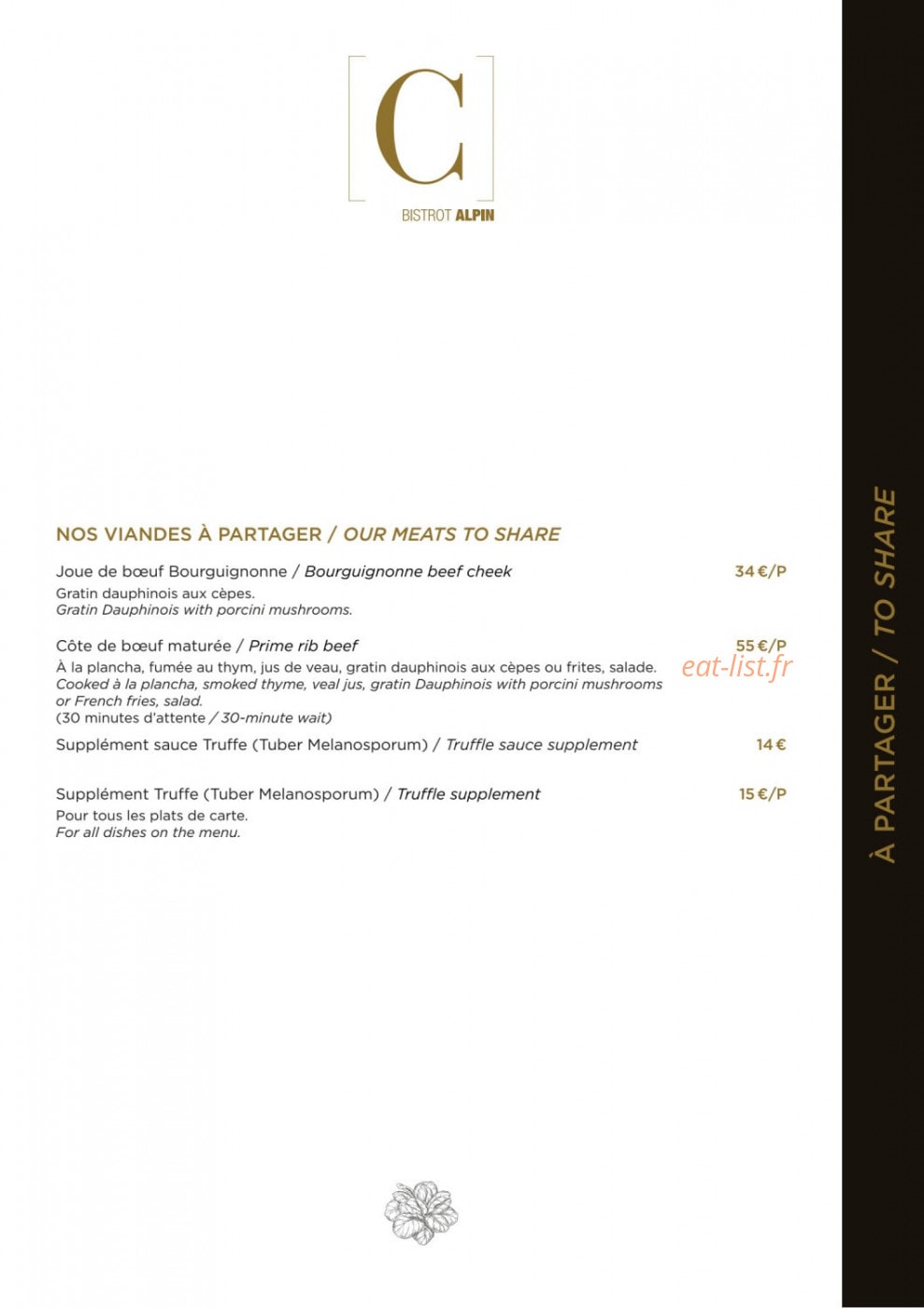 Bistrot Le C — carte page 4