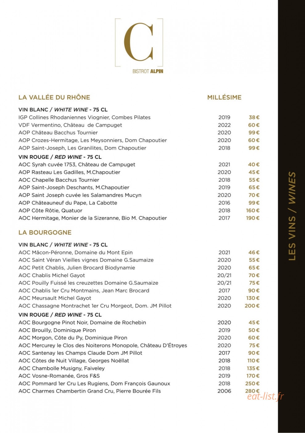 Bistrot Le C — carte page 8