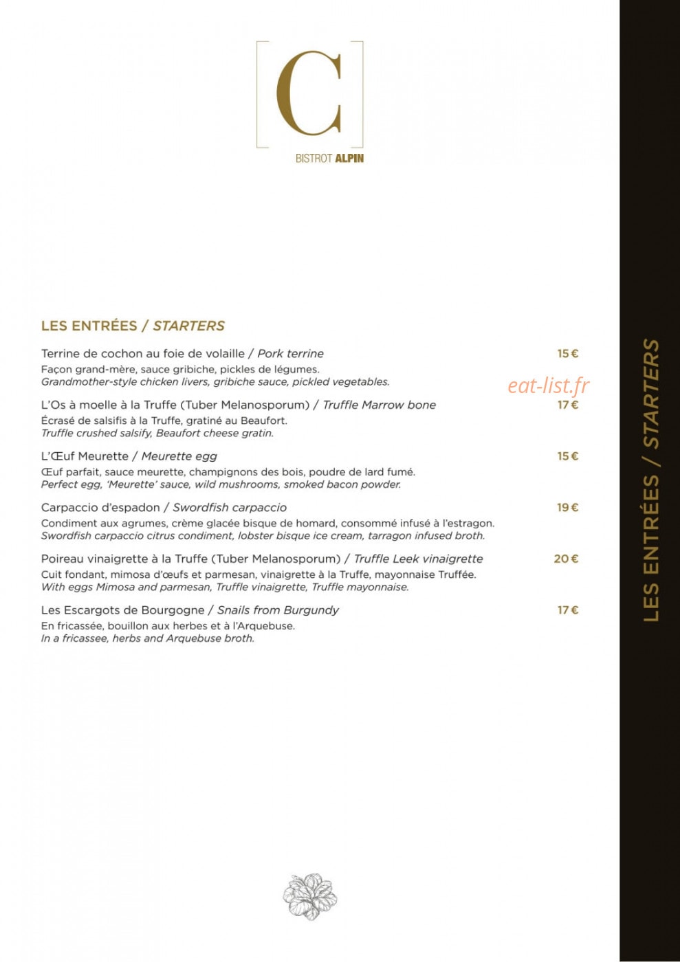 Bistrot Le C — carte page 2